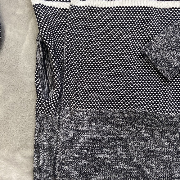 Ivivva Feeling Toasty wrap sweater navy and white size 14 with pockets - Picture 4 of 9